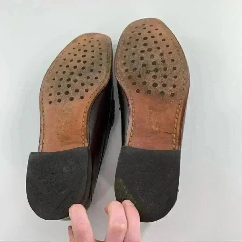 Allen Edmonds Campbell mens loafers size 9.5 D brown leather slip on